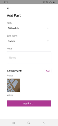 Maintenance mobile application