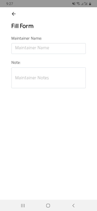Maintenance mobile application
